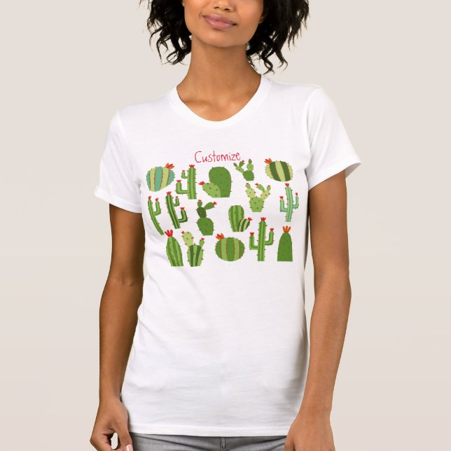 Assorted Red-flowered Cactus Plants Thunder_Cove T-Shirt (Front)