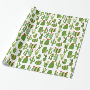 Assorted Red-flowered Cactus Plants Thunder_Cove Wrapping Paper