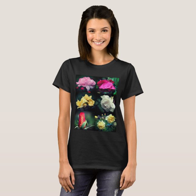 Assorted Rose Flowers Close Up  T-Shirt (Front Full)