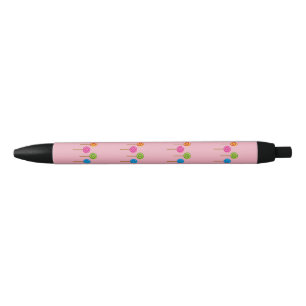 Assorted Spiral Colourful Lollipops Black Ink Pen