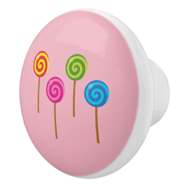 Assorted Spiral Colourful Lollipops Ceramic Knob (Right)