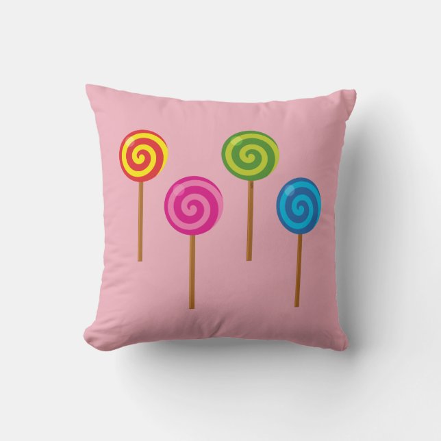 Assorted Spiral Colourful Lollipops Cushion (Front)