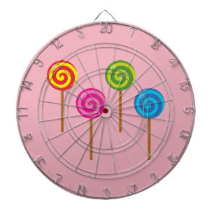 Assorted Spiral Colourful Lollipops Dartboard