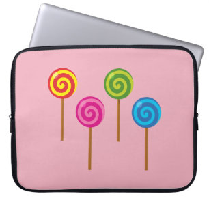 Assorted Spiral Colourful Lollipops Laptop Sleeve