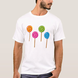 Assorted Spiral Colourful Lollipops T-Shirt