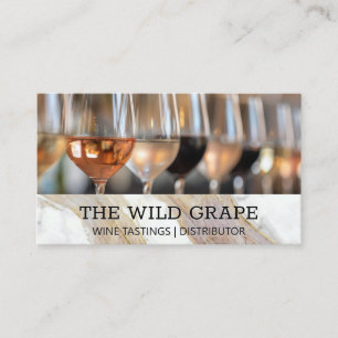 Assorted Wines for Tastings   Grapes Business Card