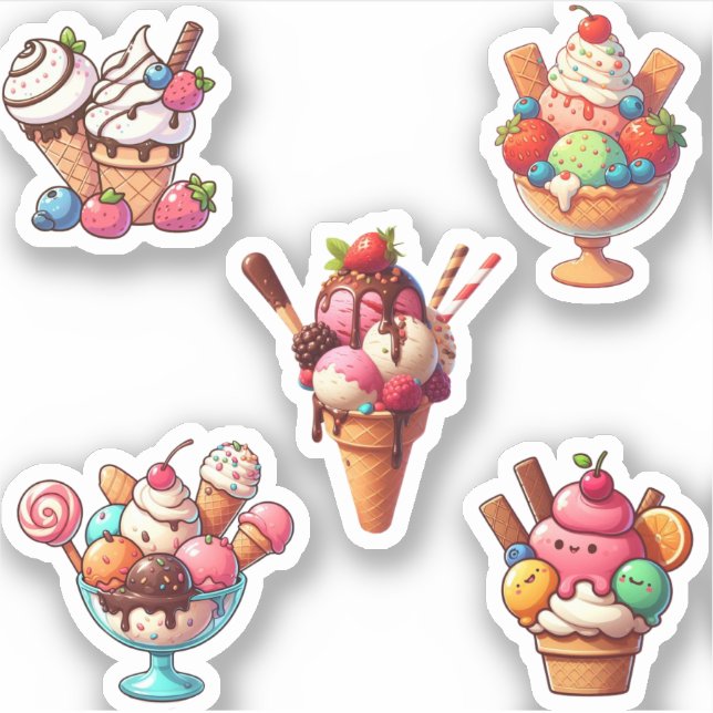 assorted yummy ice cream (Front)