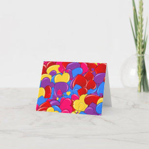 Assortment Candy Coated Valentine Chocolate Hearts Holiday Card