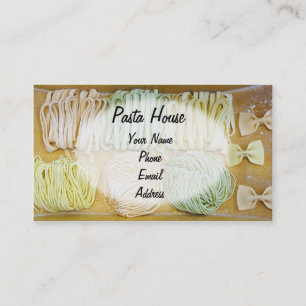 Assortment of Fresh, Handmade Italian Pasta Business Card