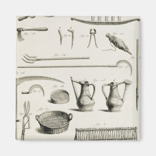 Assortment of gardening tools, from the 'Encyclope Magnet