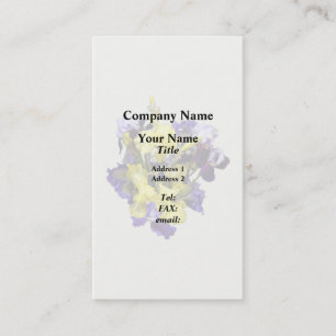 Assortment of Irises Yellow and Purple Business Card