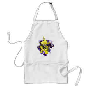 Assortment of Irises Yellow and Purple Standard Apron