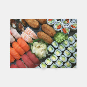 Assortment of Japanese sushi favourites Fleece Blanket