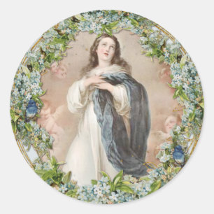 Assumption of Blessed Virgin Mary Classic Round St Classic Round Sticker