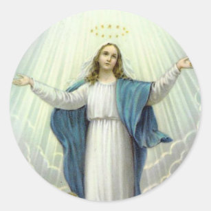 Assumption of Blessed Virgin Mary Classic Round Sticker