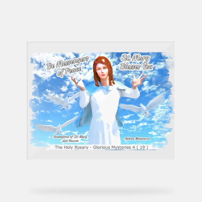 Assumption of St. Mary into Heaven 2 Acrylic Sign (Front)