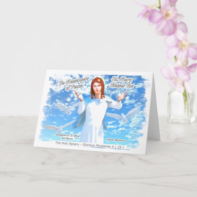 Assumption of St. Mary into Heaven 2 Folded Card (Orchid)