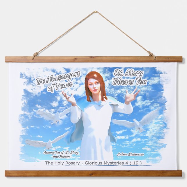 Assumption of St. Mary into Heaven 2 Hanging Tapestry (Front)