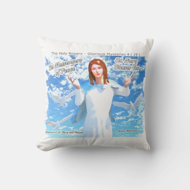 Assumption of St. Mary into Heaven Cushion (Front)