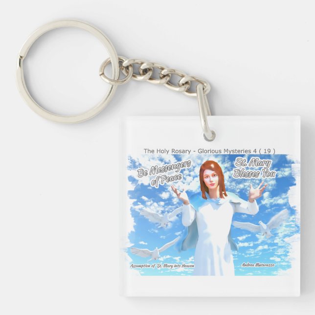 Assumption of St. Mary into Heaven Key Ring (Front)