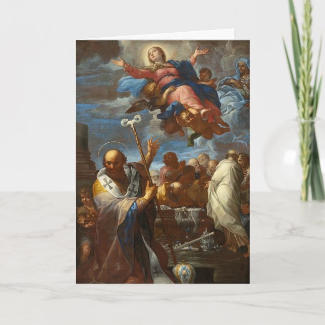 Assumption of the Virgin Battista Lenardi Greeting Holiday Card (Front)