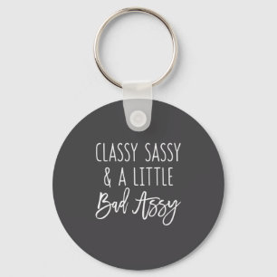 Assy Gfit Little Saying Classy Sassy Bad Laugh Key Ring