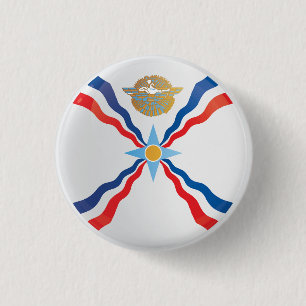 Assyria  Round Icon Flag 3 Cm Round Badge