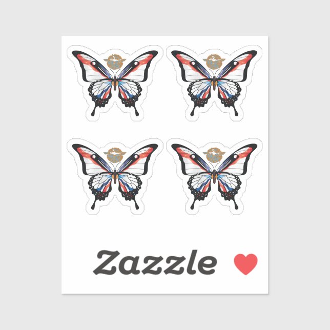 Assyria Swallowtail Butterfly Flag Sticker (Sheet)