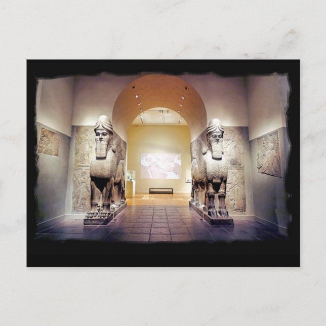assyrian 2 bulls postcard (Front)