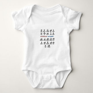 Assyrian alphabet babyonesie baby bodysuit
