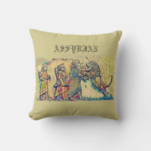 Assyrian Art Throw Pillow