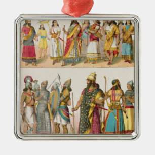 Assyrian Dress, from 'Trachten der Voelker', 1864 Metal Ornament