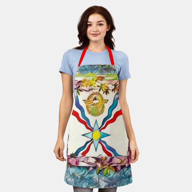 Assyrian Flag Apron (Worn)