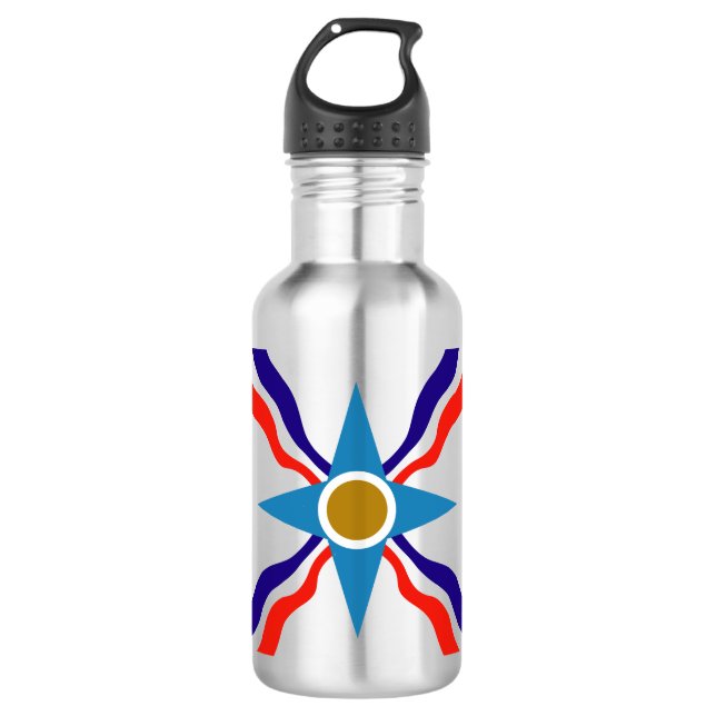 Assyrian Flag - Ata d'Ator Stainless Steel Bottle (Front)