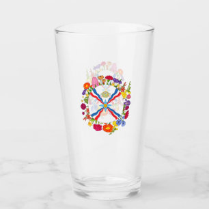 Assyrian Flag Glass Cup