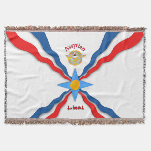 Assyrian Flag Throw Blanket