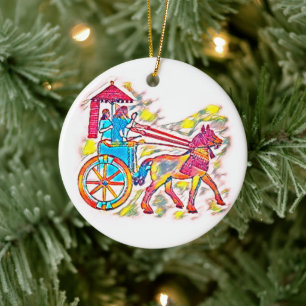 Assyrian King Ceramic Ornament