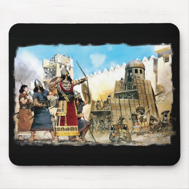 Assyrian king mouse pad (Front)