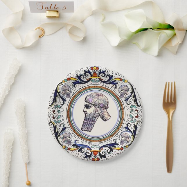 Assyrian King Paper Plate (Wedding)