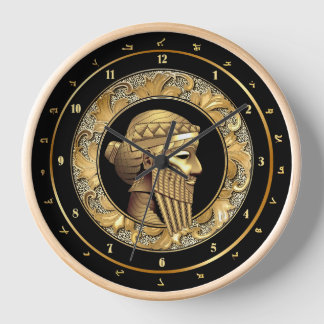 Assyrian King Sargon Wall Clock