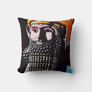Assyrian King Throw Pillow