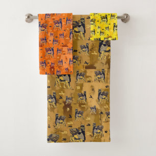 Assyrian Lamassu & Alphabet hand Towels