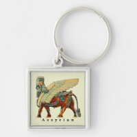 Assyrian Lamassu Art Keychain