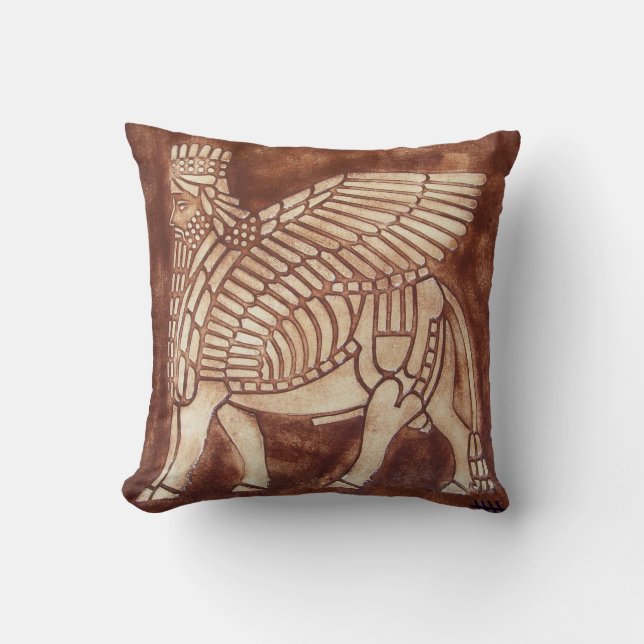 Assyrian Lamassu Cushion (Front)