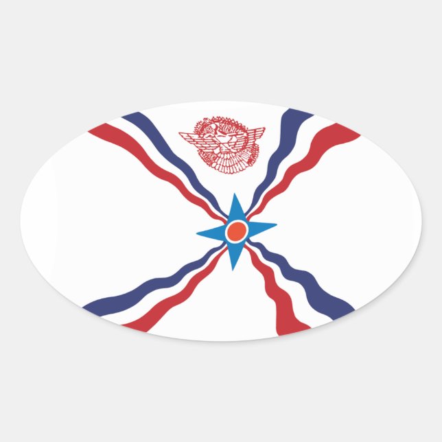 Assyrian Nation Flag Sticker (Front)