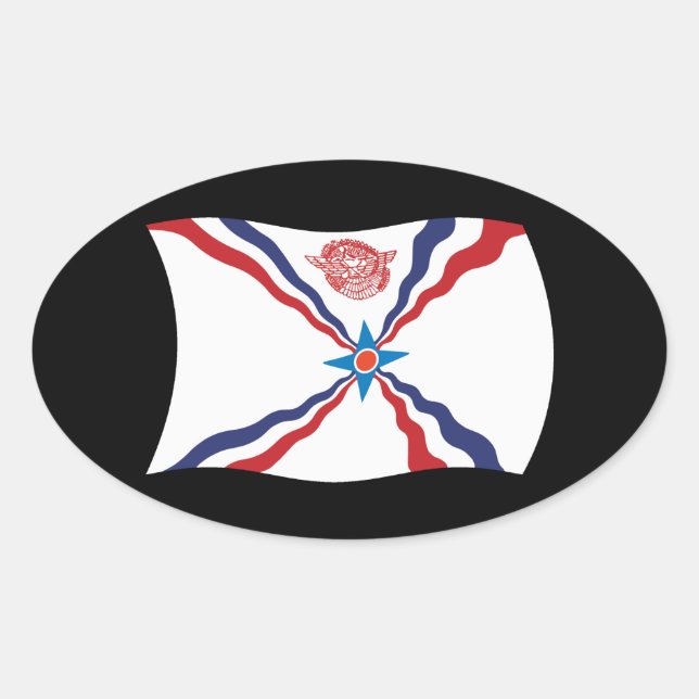 Assyrian Nation Flag Sticker (Front)