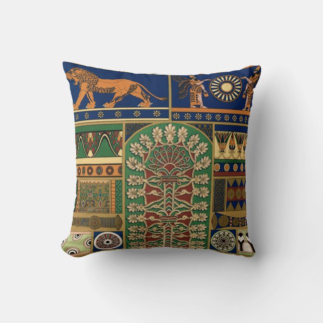 Assyrian Retro Pattern Cushion (Front)