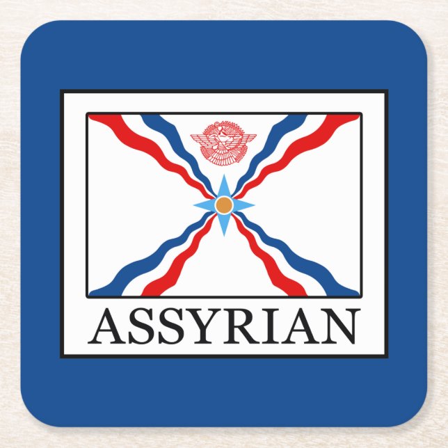Assyrian Square Paper Coaster (Front)