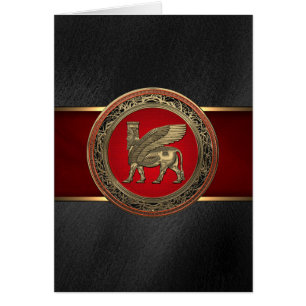 Assyrian Winged Bull - Gold Lamassu