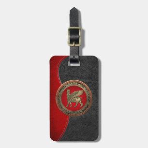 Assyrian Winged Bull - Gold Lamassu Luggage Tag